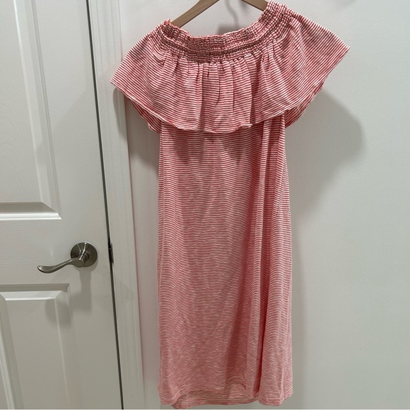 Loft Off The Shoulder Stripe Boho Dress Small NWT - Picture 8 of 8